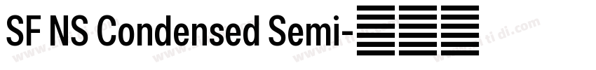 SF NS Condensed Semi字体转换